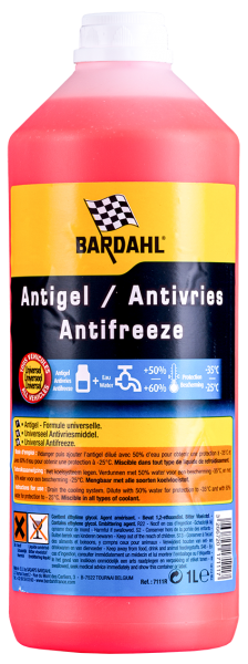 Антифриз  BARDAHL- Антифриз. Универсален. Концентрат.  Червен 1Л