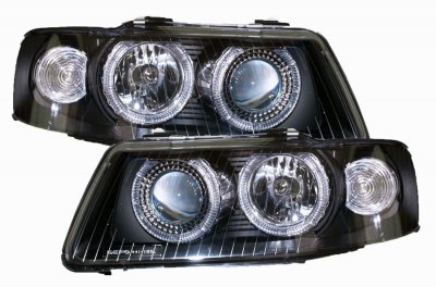СВЕТЛИНИ Кристални фарове  Angel Eyes AUDI A3 (2003-2008) - черни