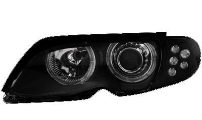 СВЕТЛИНИ Кристални фарове  Angel Eyes BMW E46 седан (2001-2003) - черни