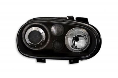 СВЕТЛИНИ Кристални фарове  Angel Eyes GOLF IV R32  - черни