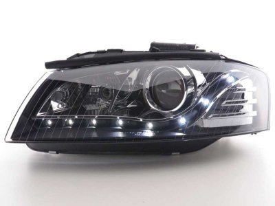 СВЕТЛИНИ Кристални фарове  DAYLINE AUDI A3 (2003-2008) - черни
