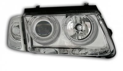 СВЕТЛИНИ Кристални фарове  Angel Eyes VW PASSAT 3B/ B5 (1997-2000)  - хром