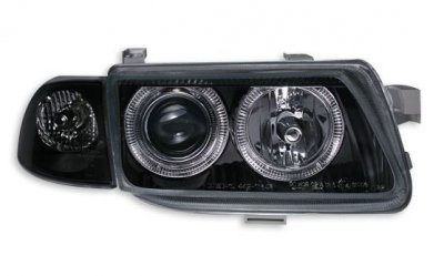 СВЕТЛИНИ Кристални фарове  Angel Eyes OPEL ASTRA F (1991-1999) - черни