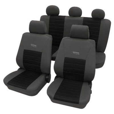 ТАПИЦЕРИИ Тапицерии за седалки Petex Active Sports - Черно-сив цвят 