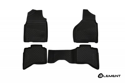 СТЕЛКИ ЗА КОЛА 3D Гумени стелки за DODGE Ram 1500/2500/3500 (2012-2018) Quad cab (USA) 4 pcs.