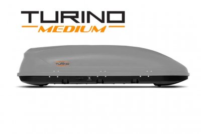 АВТОБОКС Автобокс Turino Medium 191x79x46cm с двустранно отваряне с ключ, 460 литра - сив
