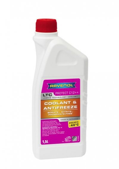 Течности RAVENOL LTC Антифриз готов G12++ Виолетов -40 °C 1.5L