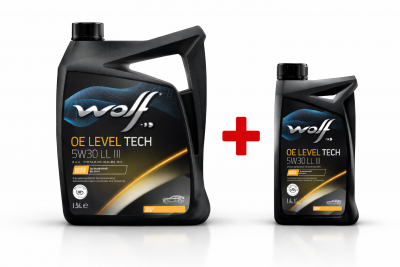 Моторно масло WOLF OE LEVEL TECH 5W30 LL III 5L+1L  PROMO!!